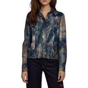 Whimsigoth Mystical Cottagegoth TieDye Jacket 10 Art To Wear Smocked Embellished